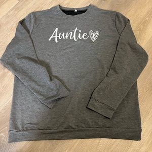 Dark gray crewneck pullover